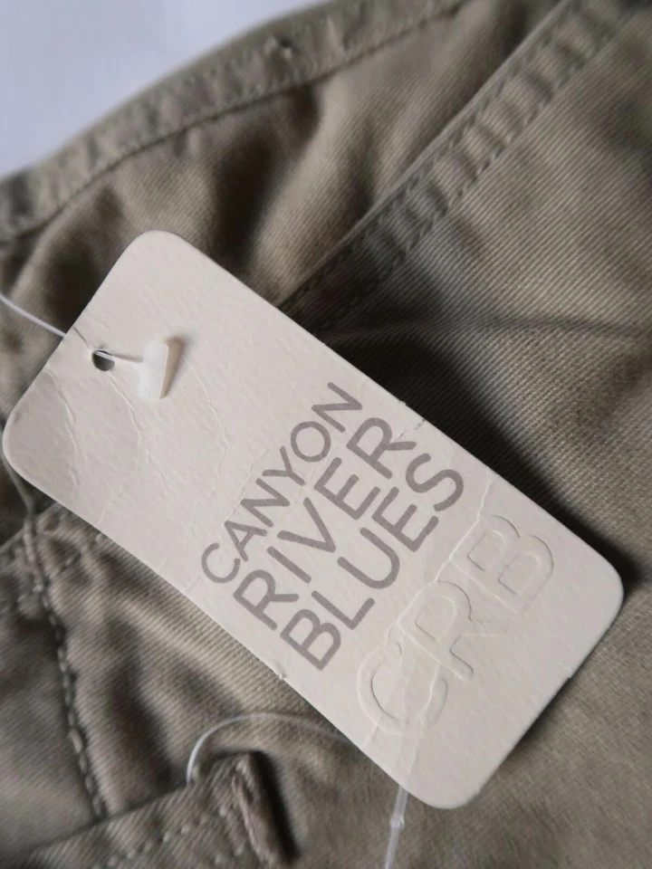 NEW Canyon River Blues Boys Cotton Solid Beige Cargo Khaki Shorts Youth 16 - Image 3 of 4