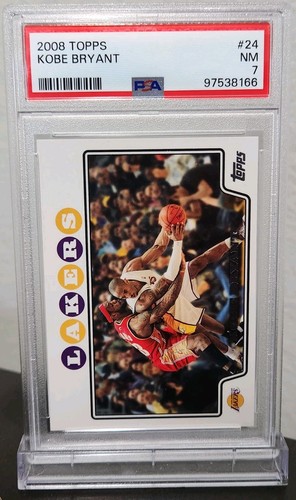 2008 Topps Kobe Bryant #24 PSA 7 Guarded By LeBron James Iconic #24 Lakers