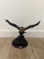 The Juliana Collection large black Owl ornament  - Wingspan 12” home decor 