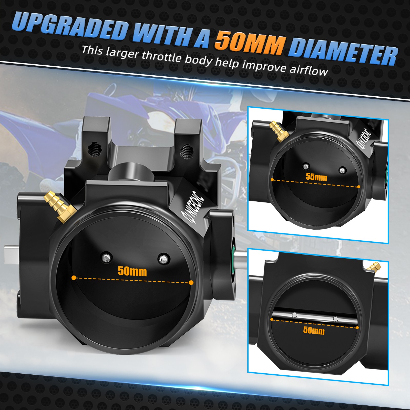 NICECNC Throttle Body Kit #1S3-13750-11-00 For YAMAHA RAPTOR 700 700R SE Model