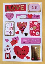 Love, Heart, Valentine's Day Sticker Sheet