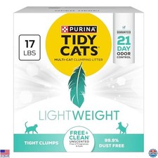 Lightweight Unscented Multi-Cat Clumping Cat Litter 17 lb - 99.9 Dust Free