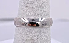14K White Gold 1/2 Round Comfit  3.8mm High Polished  Ladies Wedding Band