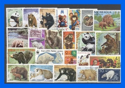 50 verschiedene Briefmarken Bären | Rewa Collection | EAN 4025473083950