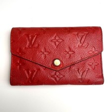 LOUIS VUITTON Monogram Empreinte Compact Wallet Cerise
