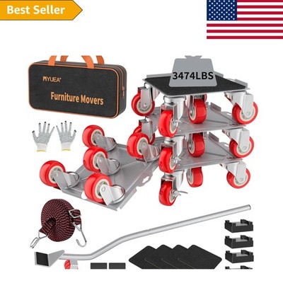 Versatile Furniture Lifter Dolly - Heavy Duty, 5 Wheels, Extra Load Support