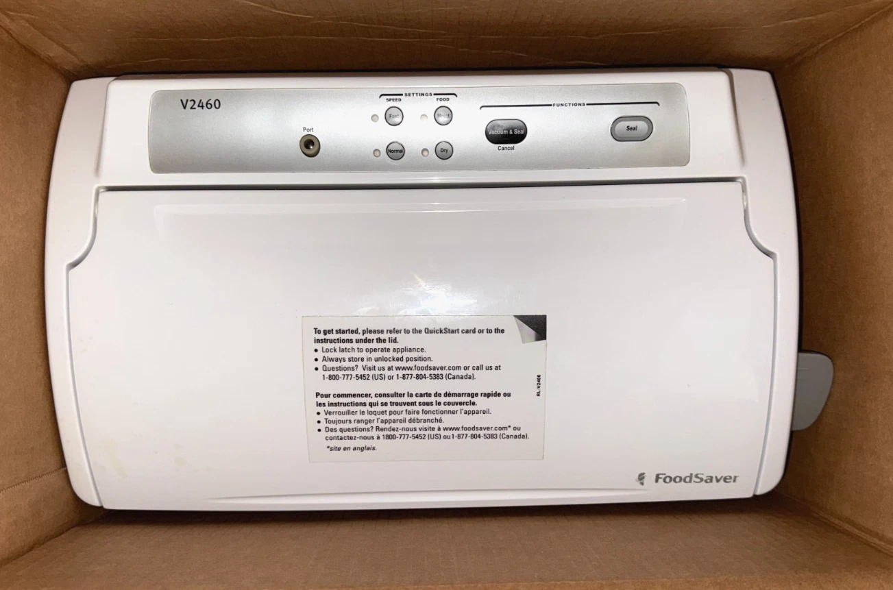 Foodsaver Vacuum Bag Sealer V2460 White/Tested great working condition