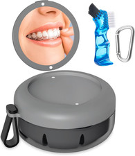 Denture Bath Case, Denture Cup, Leak Proof Portable Retainer Case, Denture Clean