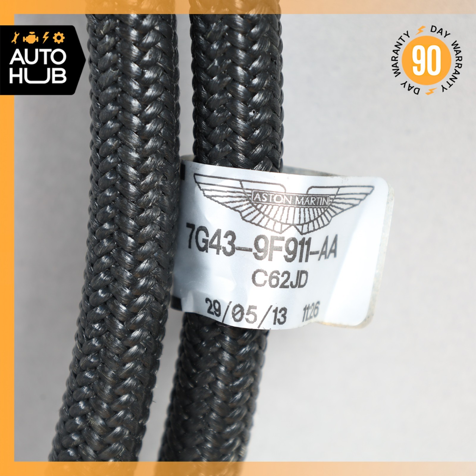 10-17 Aston Martin DB9 Rapide Fuel Injector Rail Set w/Injectors 4G4E9S441DA OEM