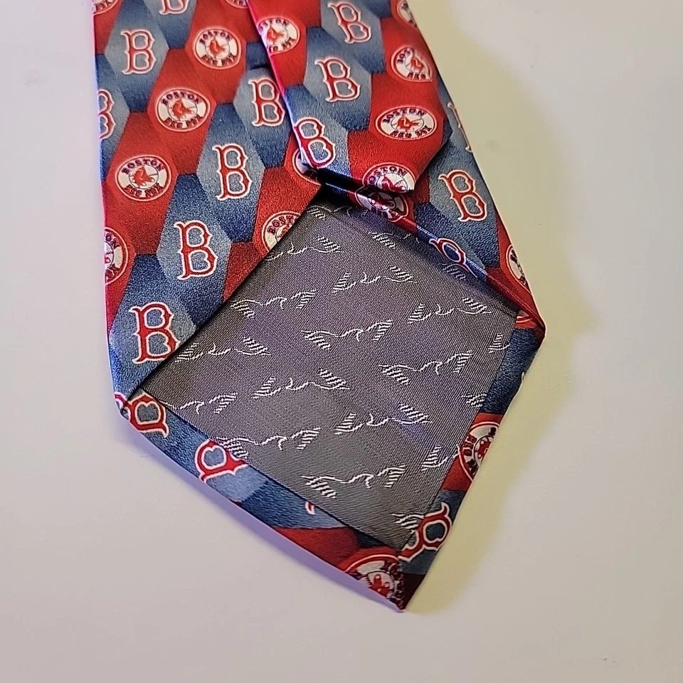 Corbata de béisbol 100 % seda de los Medias Rojas de Boston para hombre Foto 2 de 4