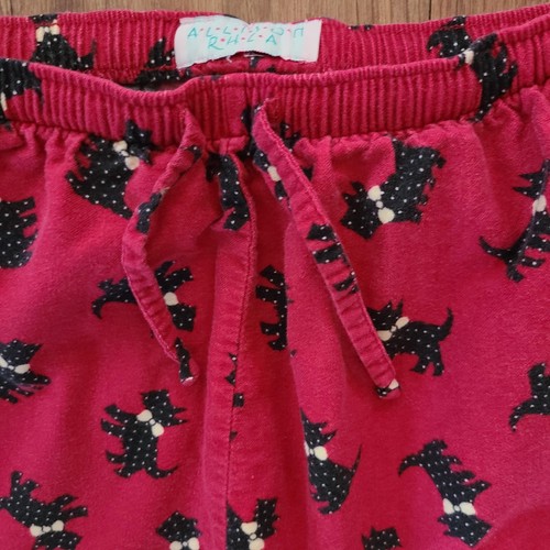 Allison Rhea Womens Flannel Pajama 2-Piece PJ Set Red Dogs Print Size M - Picture 7 of 8