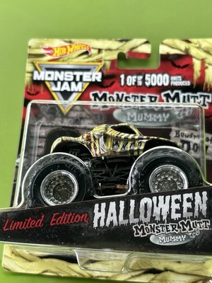 New 2018 Monster Jam Monster Mutt Mummy Halloween Hot Wheels Limited Edition LE