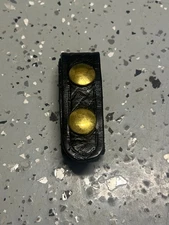 Aker Model 531 Belt Keeper 3/4" Black Leather - Basketweave - Brass Snaps - Used