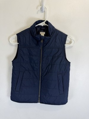 CREWCUTS J. Crew Navy Blue Lightweight Quilted Vest Jacket Boy's Size Small 6/7