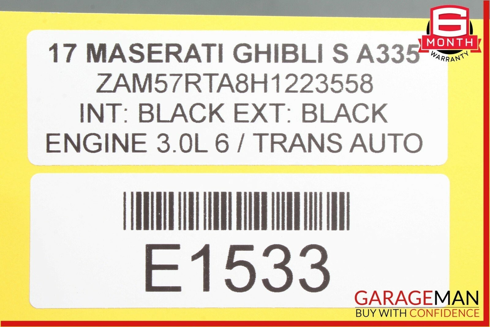 Maserati Ghibli 2014-2018 Rear Left Interior side covers Set Black