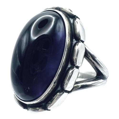 Anillo Georg Jensen Vintage Amatista Plata 925 #19 Talla 5 Dinamarca Raro - Imagen 8 de 19