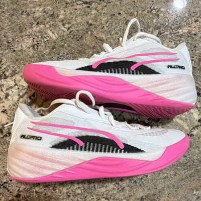 PUMA All Pro NITRO Poison Pink/White Basketball Sneakers 309689-01