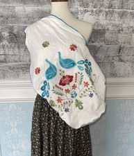 Serena and Lily Organic Cotton Peacock Collection Market Baby Sling Large