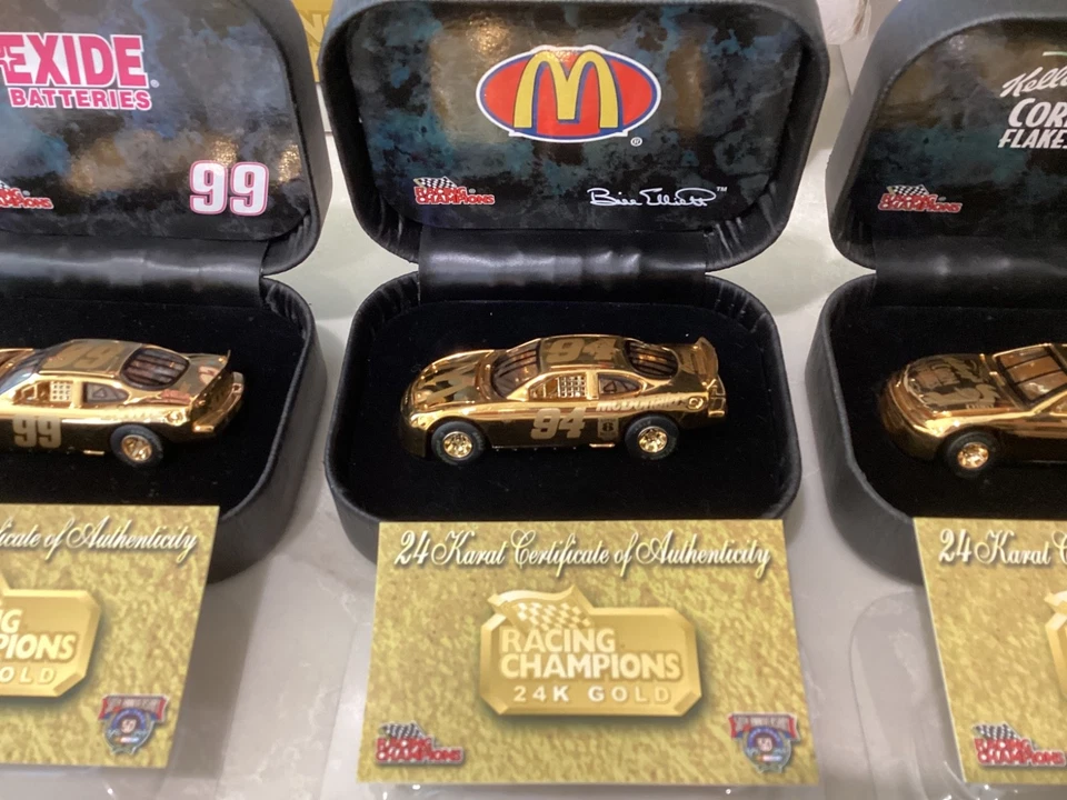 7 NASCAR 50 Aniversario 24k Oro Carreras Campeones 1/64 Die Cast NUEVO Con Certificado de Autenticidad Foto 3 de 4