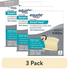  3 pack Smart Heal Hydrocolloid Gel Bandages, 2" x 3", 4 Count Fast delivery