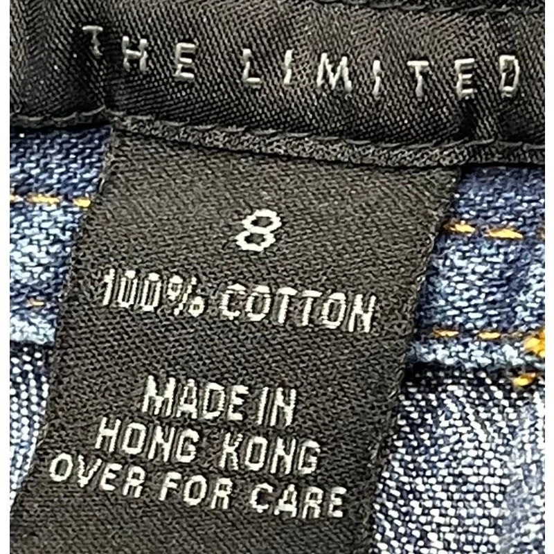 Pantalones de mezclilla recortados vintage años 90 The Limited Carpenter para mujer talla 8 azul algodón Foto 3 de 4