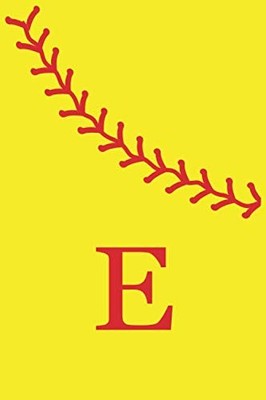 E: Monogram Initial Letter Softball Journal/Notebook for Girls and Women, Person