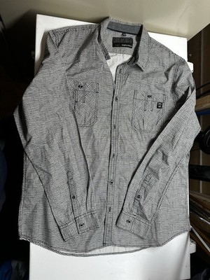 Angelo Litrico Mens XL Urbndist Short Sleeve Gray Lined  Shirt