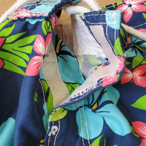Hollister Mens Blue Hibiscus Hawaiian Board Surf Swim Shorts Size M Trunks Cargo - Picture 8 of 19