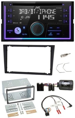 JVC Lenkrad USB 2DIN DAB Bluetooth CD Autoradio für Opel Corsa C Vectra C charco