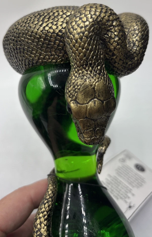 Nuevo Reloj de Arena Martha Stewart Halloween Serpiente Verde Negro Brillo Espeluznante Bronce Foto 4 de 4