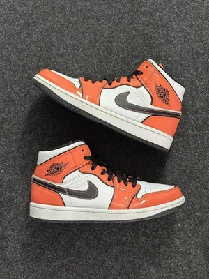 Nike Jordan 1 Mid SE 40.5 Orange Schwarz
