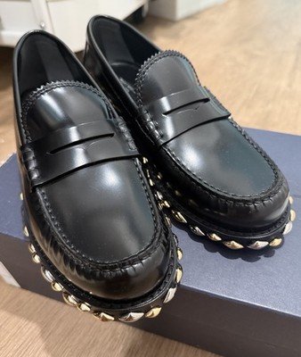 AUTHENTIC Louis Vuitton Women Oxford Studded Broadway  Loafer size 37 Italy