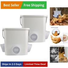 Automatic Set Hanging No Waste Poultry Feeder Kit 20lb Chicken Feed Container