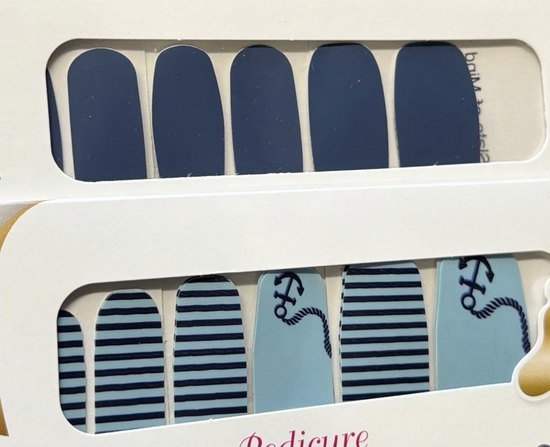 Color Street Blue Lot Anchors Aweigh Pedicure + Slate of Mind Bundle READ⚓️