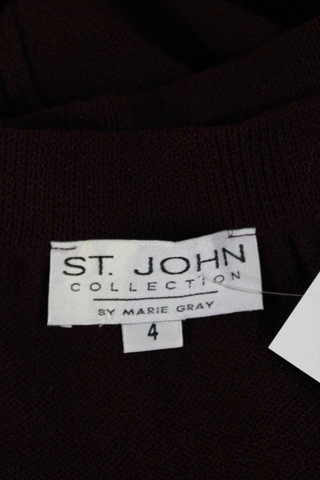 Falda recta marrón lápiz talla 4 St. John Collection By Marie gris para mujer Foto 4 de 4