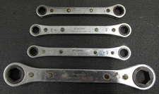 Lot Of 4 Snap On Ratcheting Box Wrenches