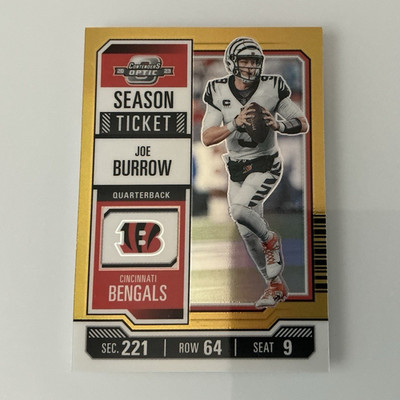 Panini 2023 Contenders Optic Football Joe Burrow Season Ticket #11 /50 Bengals