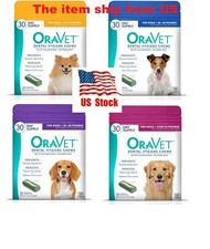 Oravet Dental Hygiene Chews for Dogs Select Size lbs 30 Count