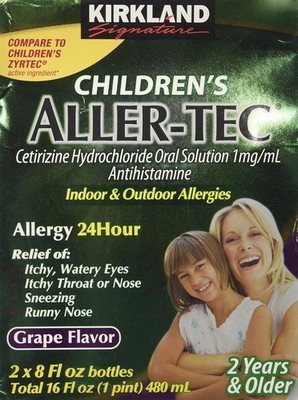 Kirkland Signature Childrens Aller-Tec Allergy Relief  16 oz Compare to Zyrtec