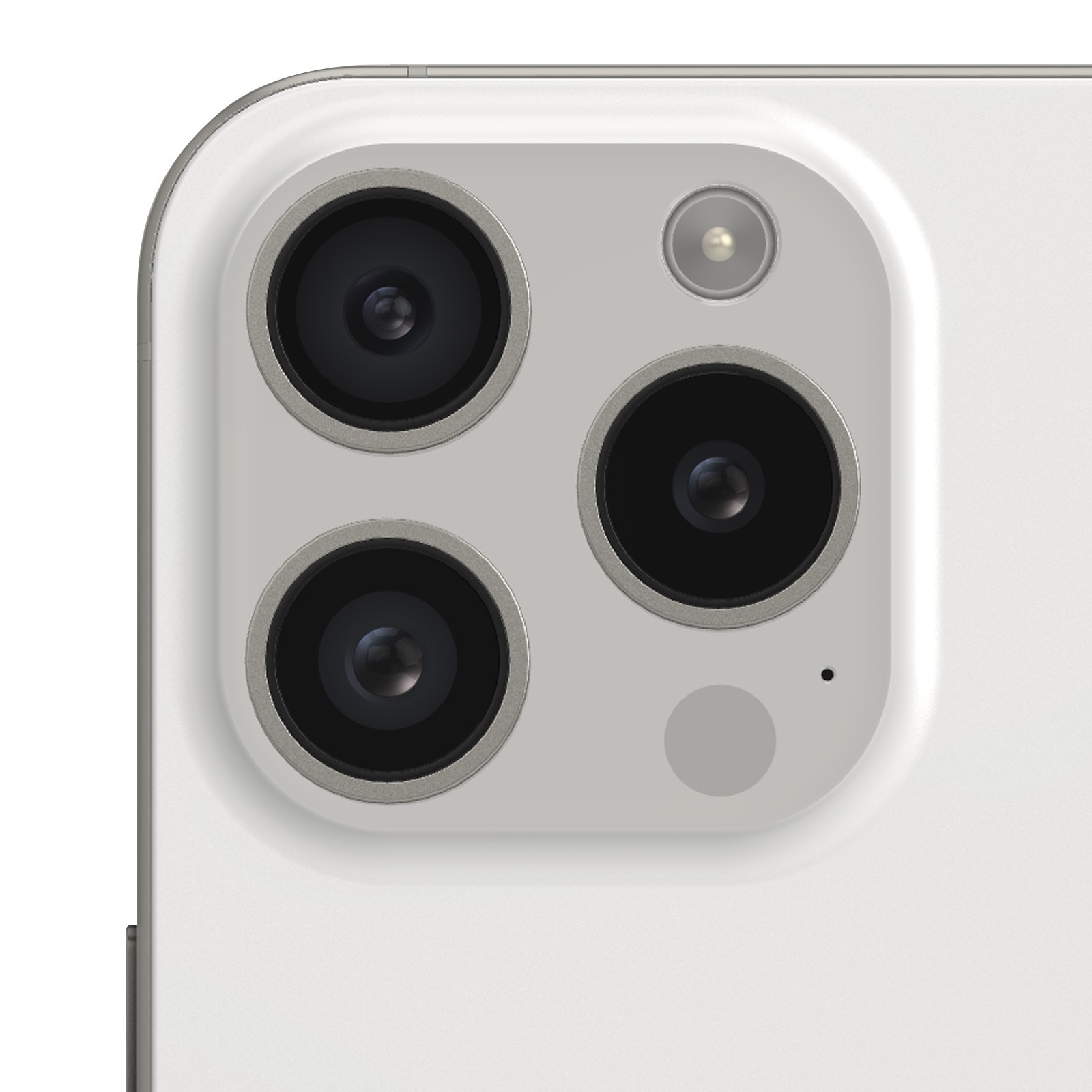 Objectif Caméra Arrière pour iPhone 15 Pro Clappio Remplacement en Verre - 3