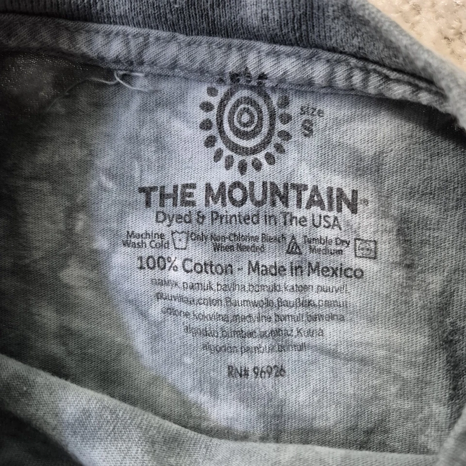 The Mountain T Shirt Mens Small Green Cotton Moose Nature Graphic Tie Dye Maine - Image 4 of 4