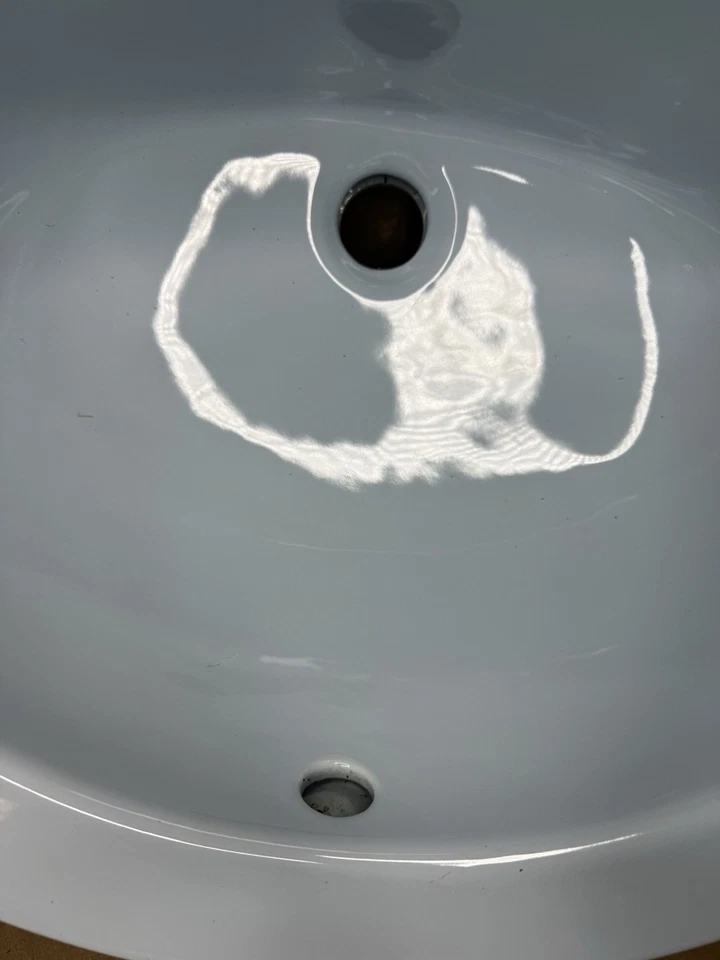 科勒浴室水槽浅蓝色原装瓷器复古K-2195 20x17.5英寸 — 第 4/4 张图片