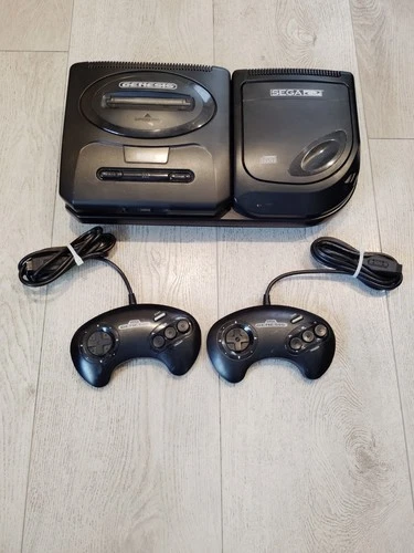 Vintage Sega Cd Sega Genesis Model 2 Tested Working Condition 2 Controllers