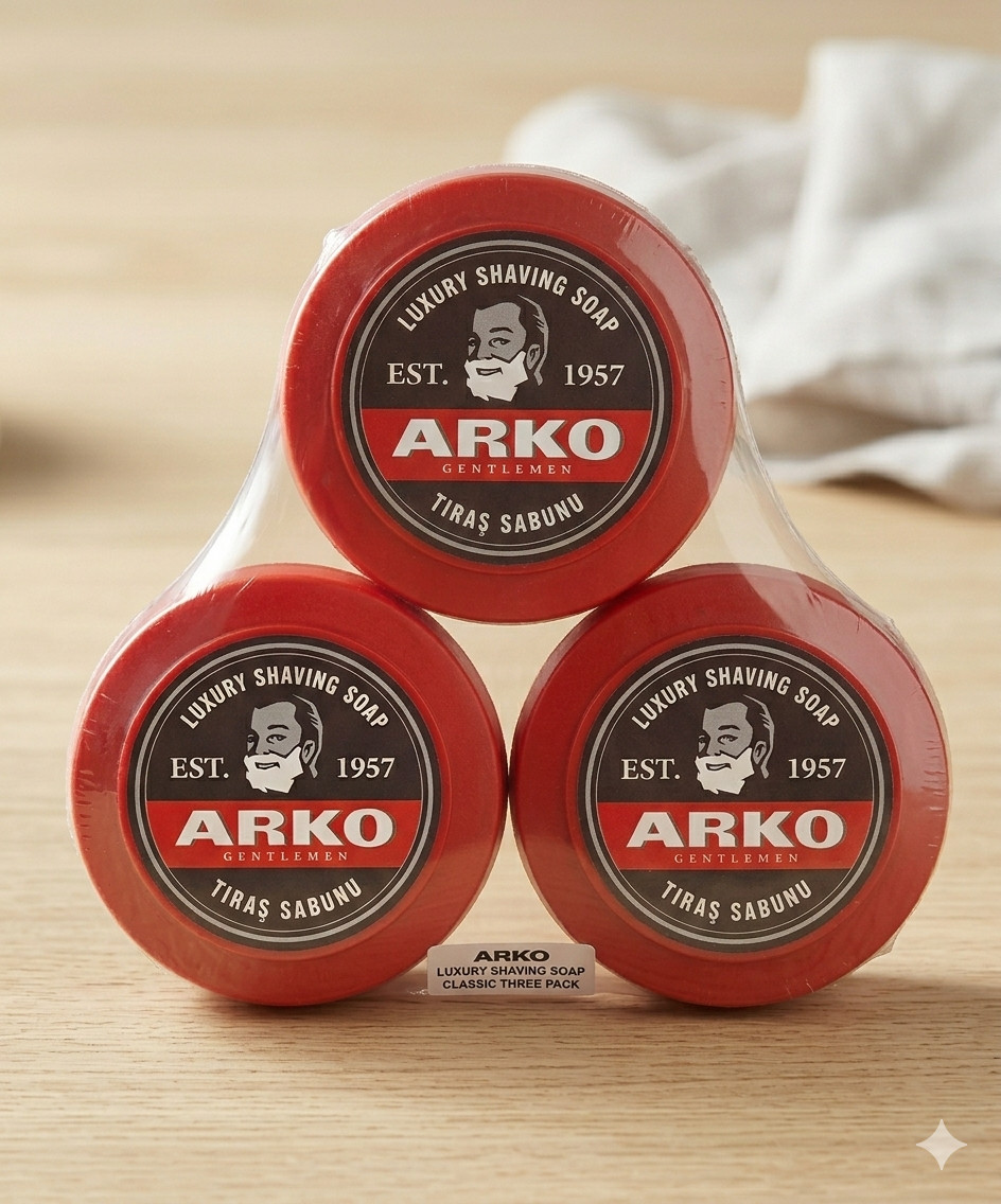 New Arko Luxury Shaving Soap Bowl &ndash; 3 Pack | Traditional T