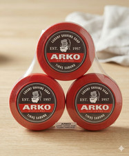 New Arko Luxury Shaving Soap Bowl 3 Pack Traditional Turkish Barber 150gm