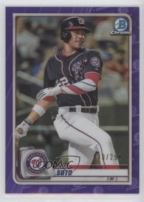 2020 Bowman Chrome Purple Refractor 9/250 Juan Soto #54 09if