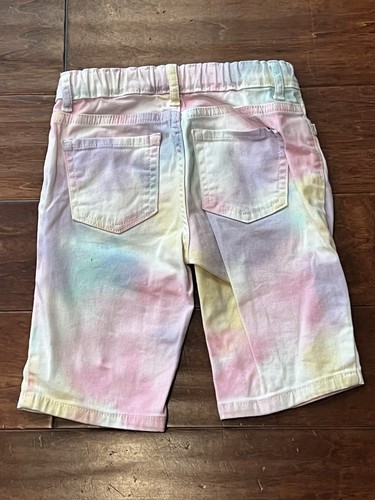 Lot Of 2 Children's Place Pink Yellow 4 Pocket Girls 6 Tie Dye Adjustable Sorts - Picture 11 of 16