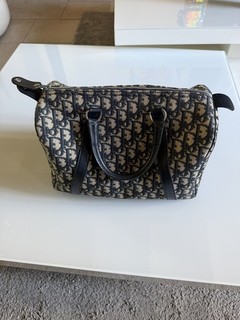 Sac à main Dior Boston Trotter Toile monogrammée Beige Vintage Authentique
