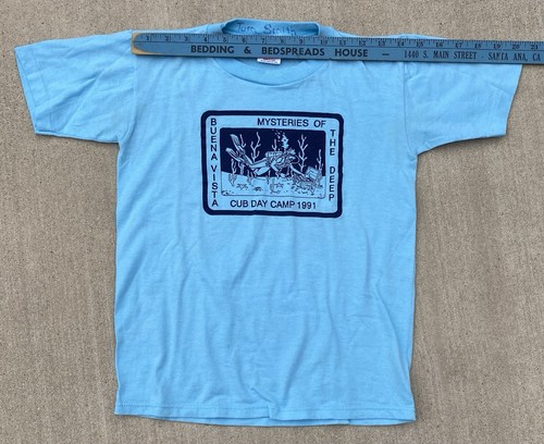 Vintage Buena Vista Mysteries Of The Deep Cub Day Camp 1991 T Shirt Yourh Kids L - Picture 19 of 24