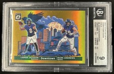2024 Donruss Optic Lamar Jackson Mark Andrews Downtown Duos Gold SSP #/10 BGS 9